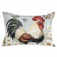 thumbnail image 1 of White Retro Rooster Throw Pillow Cover 20 x 30 Inch Decorative Pillow Cover Spring Floral Farmhouse Watercolor Lumbar Pillowcase Seasonal Rectangle Cushion Case for Couch Sofa Bed Living Room, 1 of 7