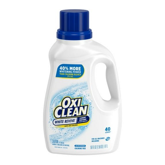 White Revive Laundry Whitener and Stain Remover Liquid, 50 fl oz