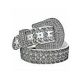 thumbnail image 1 of White Rhinestone Studded Western Belt For Women Size Large, 1 of 10