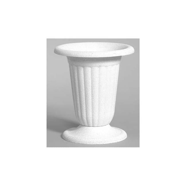 White Ribbed Plastic Pedestal Urn & Vase - Walmart.com