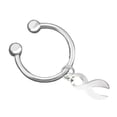 thumbnail image 1 of White Ribbon Horseshoe Key Chains, 1 of 2