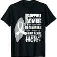 thumbnail image 1 of White Ribbon Lung Cancer Warrior T-Shirt, 1 of 4
