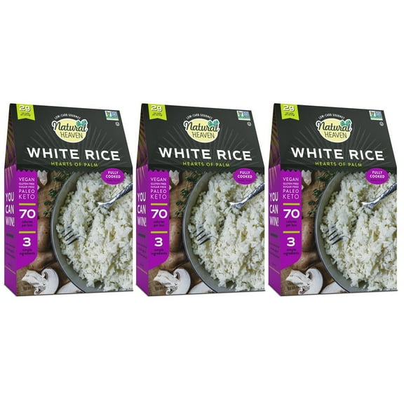 White Rice Hearts of Palm by Natural Heaven Size: 3-Pack