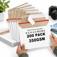 White Rigid Flat Mailers, 6.5 x 4.5 Inch, 200 Count, Self-Sealing ...