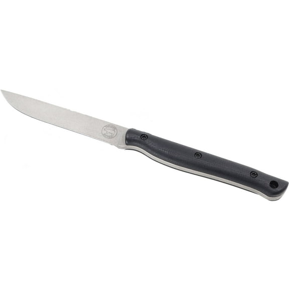 White River Knives Exodus 3 Fixed Blade Knife 3" Drop Point CPM S35VN Stonewashed Blade Canvas Micarta Handle Black