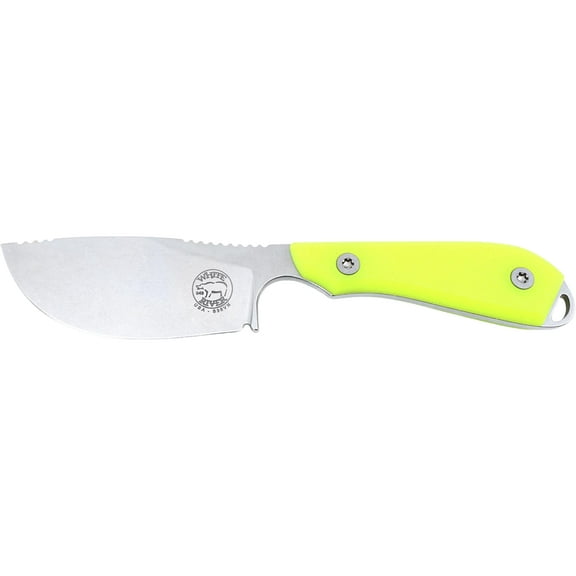 White River Knives M1 Skinner Fixed Blade Knife 3" Drop Point CPM S35VN Stonewashed Blade G-10 Handle Hi-Vis