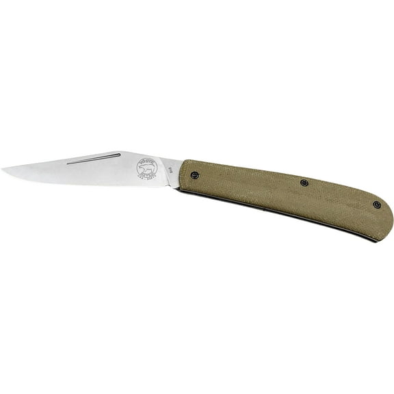 White River Knives Trailhead Trapper Pocket Knife 3.1" Clip Point CPM S35VN Stainless Blade Micarta Handle Olive Drab