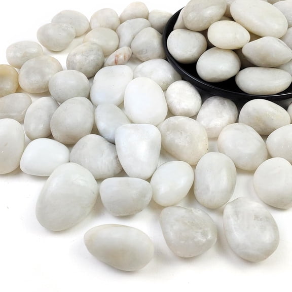 White River Rocks,Polished Pebbles for Plants, Decorative Stones for Landscaping. Succulents, Crafting,Fish Tank,Garden,Vase Filler, Outdoor Decoration