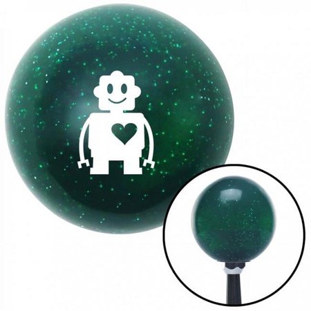 White Robot Love Green Metal Flake Shift Knob with M16 x 1.5 Insert Shifter Auto Brody