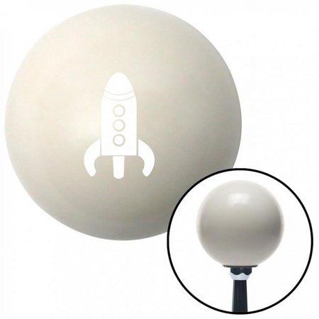 White Rocketship Ivory Shift Knob with M16 x 1.5 Insert Shifter Auto Manual Custom