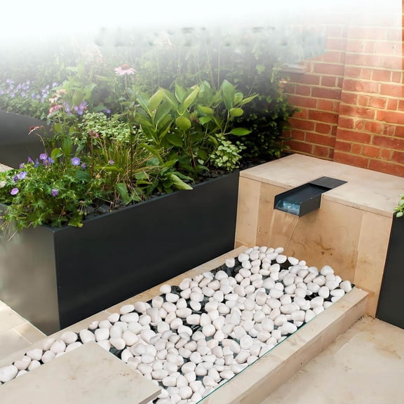 White Rocks for Landscaping, Decorative Rocks for Plants Indoor, Polished River Rocks for Garden, Outdoor Landscaping, Walkways, Yard, Plants Pots, Vases, Crafts