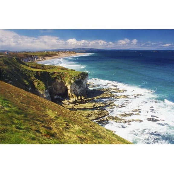White Rocks  Portrush  Co Antrim  Ireland; Limestone Cliffs And The Atlantic Poster Print