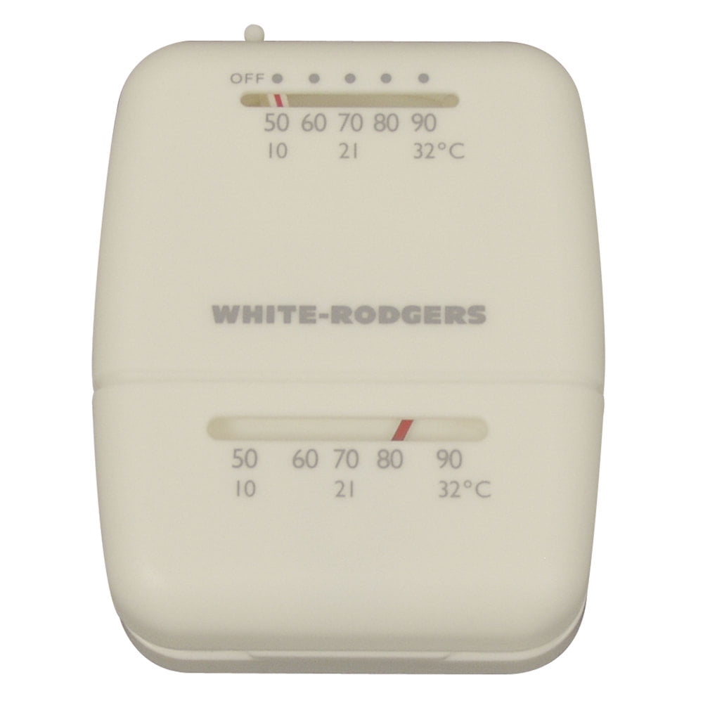 White-Rodgers 1C20101S1 White Rodgers Heating Thermostat - White