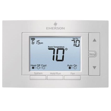 White Digital Non-Programmable Thermostat with Backlit Display