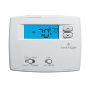 White-Rodgers 1F89-0211 24v Multi Stage Heat Pump Non Programmable Digital Thermostat 2H-1C Emerson Blue 2 Display