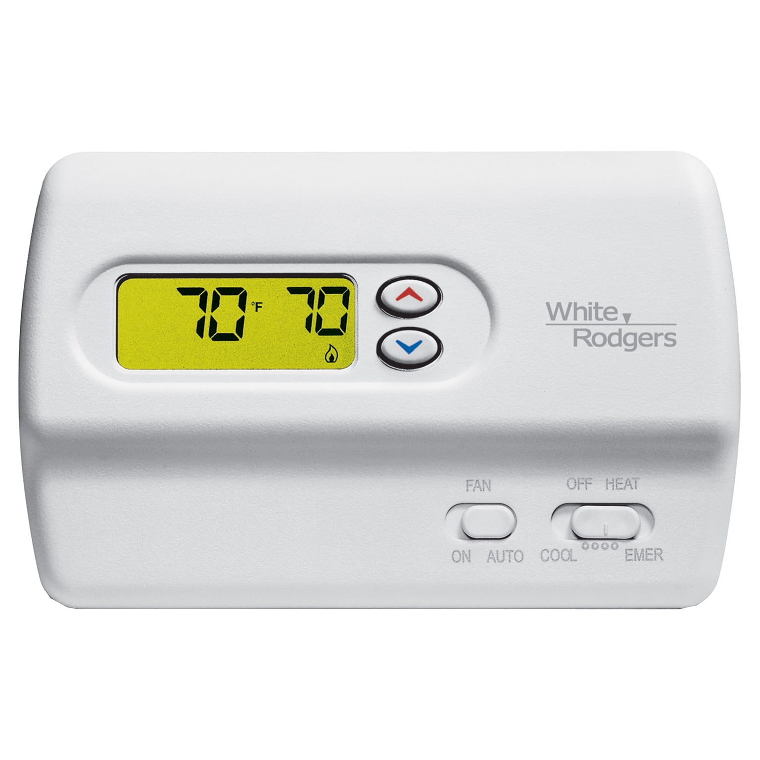 White Digital Low Voltage Heat Pump Thermostat