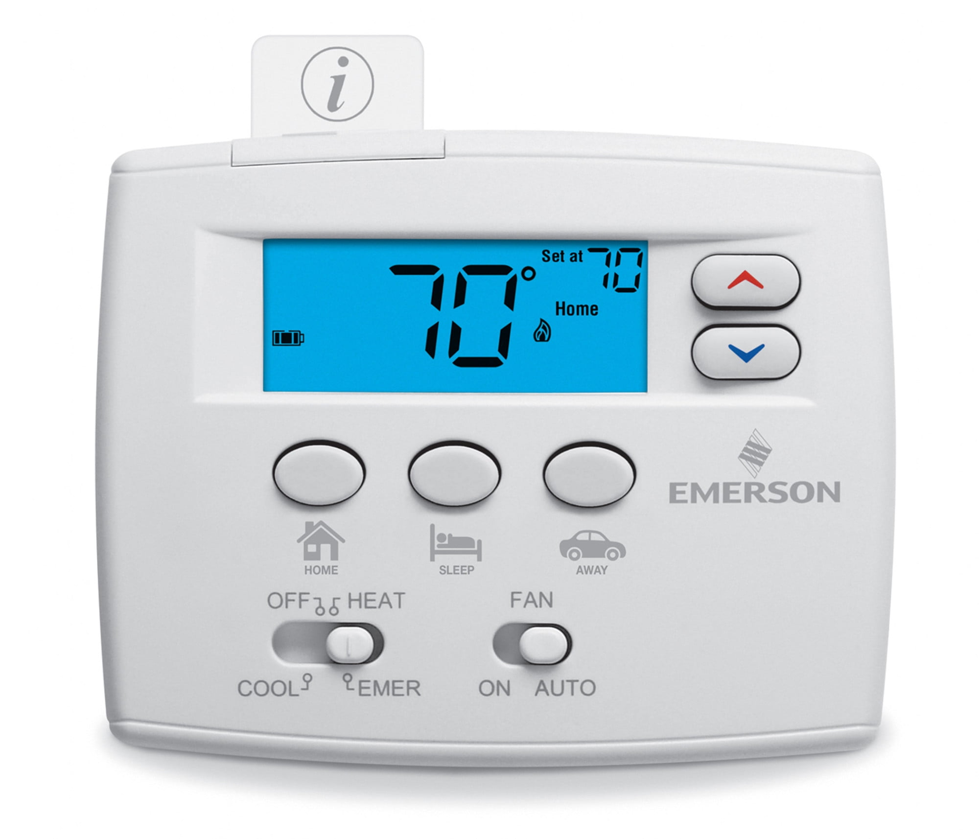 White-Rodgers 1F89ez-0251 Non Programmable Heat Pump Digital Thermostat -  White - Walmart.com