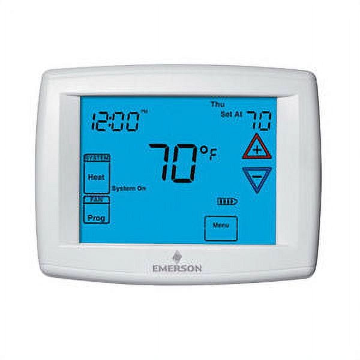 Emerson 12" Blue LCD Programmable Touchscreen Thermostat