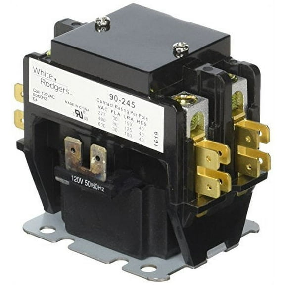White-Rodgers 2-Pole 30A 120VAC E5 Definite Purpose Contactor 90-245
