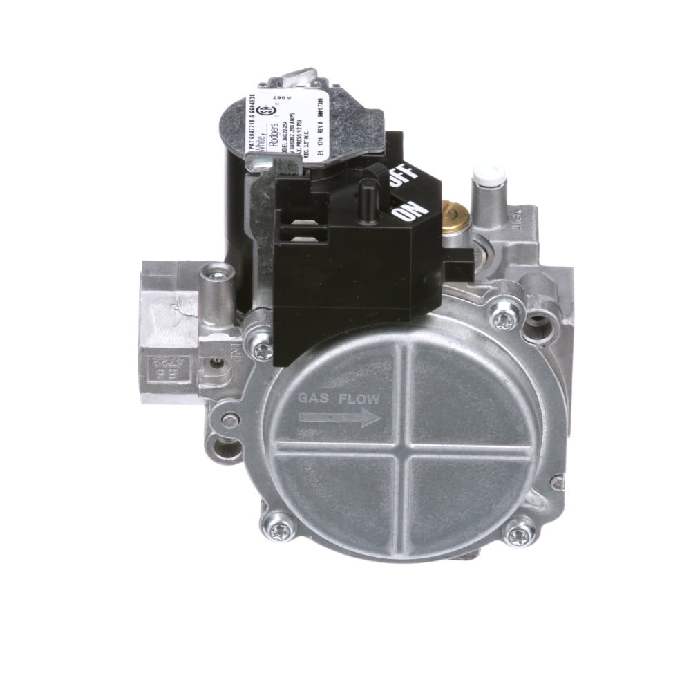Compact Silver and Black Stainless Steel Gas Valve