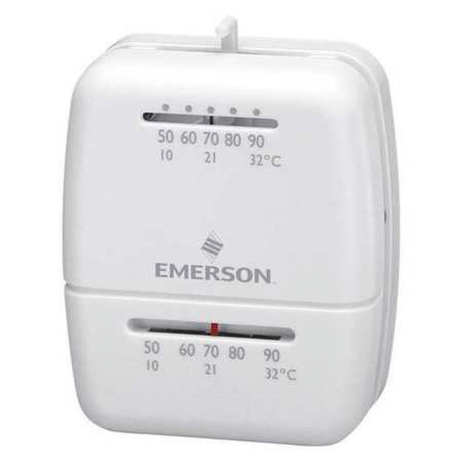 White Rectangular Low Voltage Heat Pump Thermostat