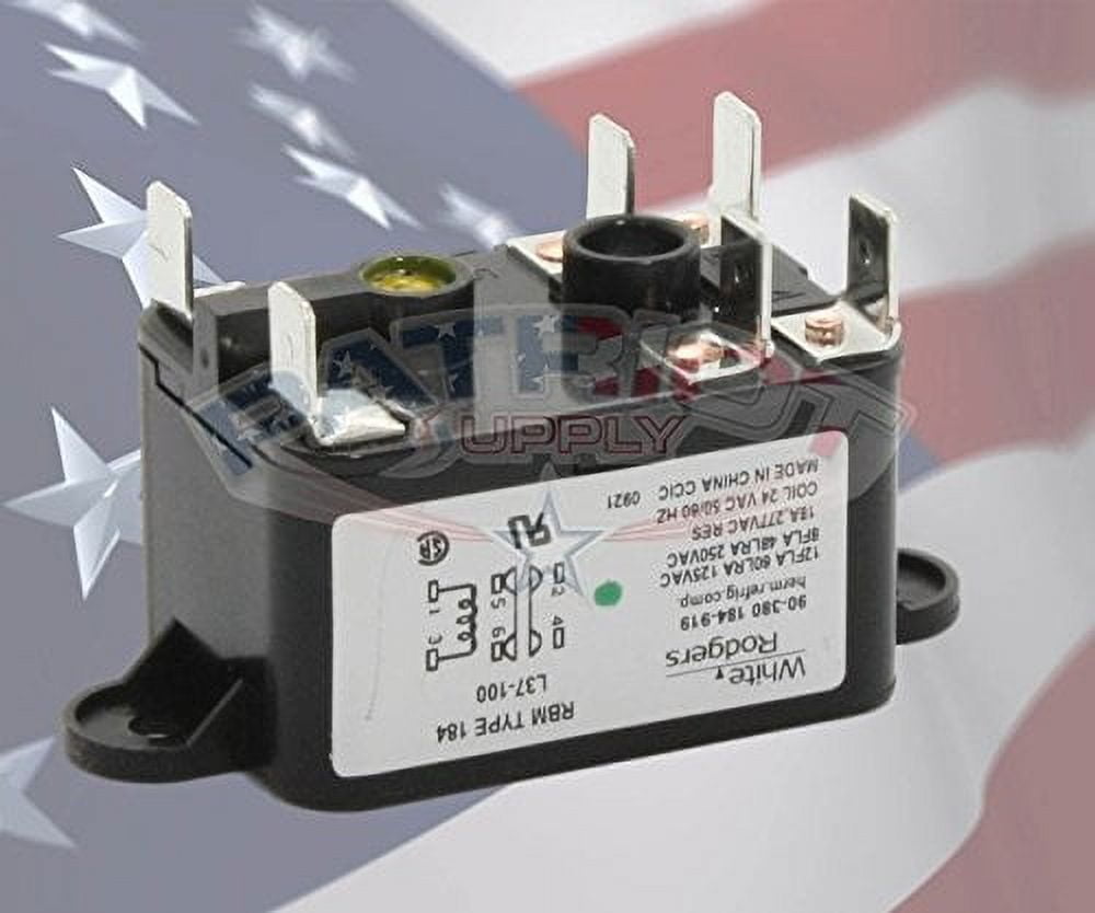 White-Rodgers 90-380 Brick-Red 24V, 125 mA SPST-NO Electrical System Relay