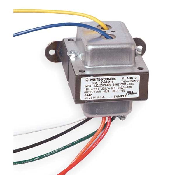 White-Rodgers 40VA Class 2 Transformer with Multi Mount Plate