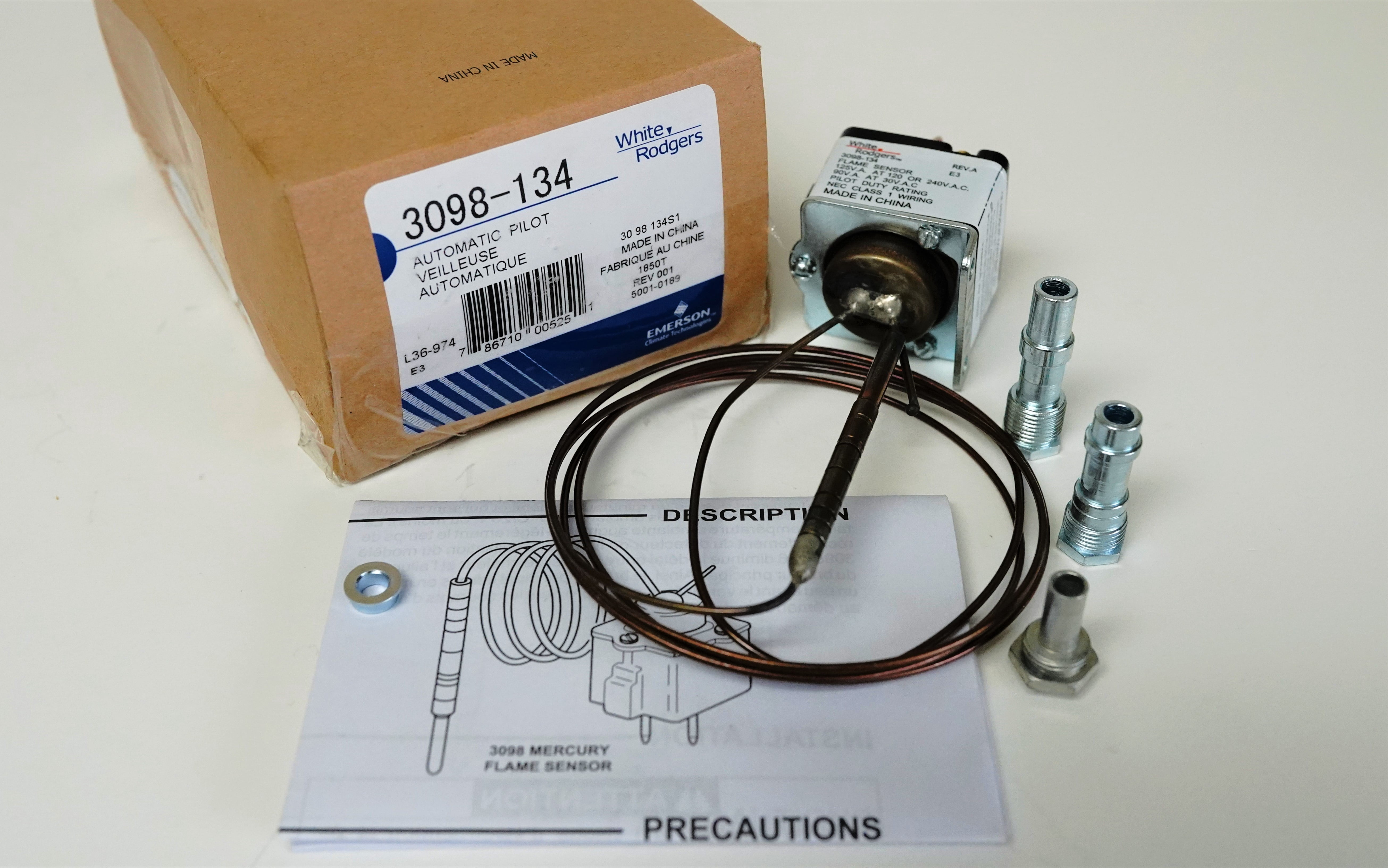 White-Rodgers Universal Replacement Cycle Pilot Mercury Flame Sensor ...