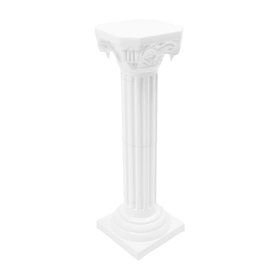 White Roman Pillar Column 4-Pack Adjustable Height Pedestal Stand for Wedding Party Decoration