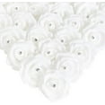 thumbnail image 1 of White Rose Artificial Flower Heads, 3in Real Looking Stemless Foam Roses Fake Flowers Bulk with Crystal for DIY Craft Wedding Bouquets Arrangements Party Home Decorations(White), 1 of 5