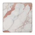 thumbnail image 1 of White Rose Gold Marble Pattern Square Fitted Tablecloth with Elastic Edge,Square Table Cover,Washable Elastic Table Cover for Home Kitchen Party Decor 34"x34", 1 of 6