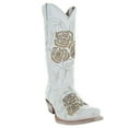 thumbnail image 1 of White Rose Inlayed Women's Cowgirl Boots (M50032), 1 of 9