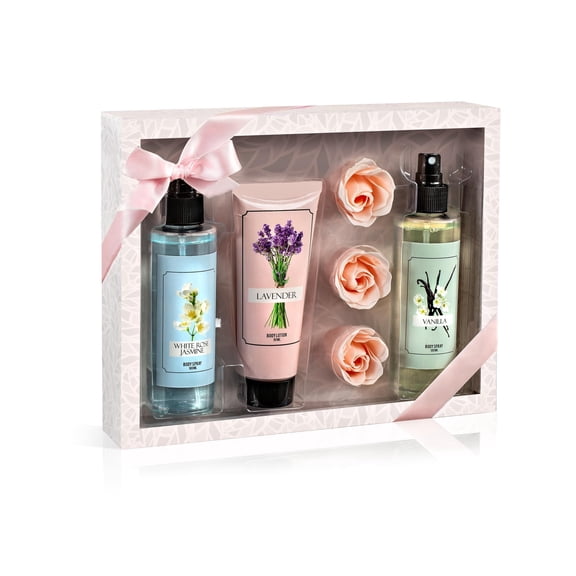 White Rose Jasmine Lavender Set Mother's Day Spa Gift Set for Women