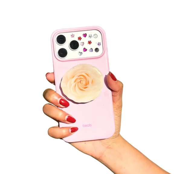 White Rose Magsafe phone grip for phone and E-reader