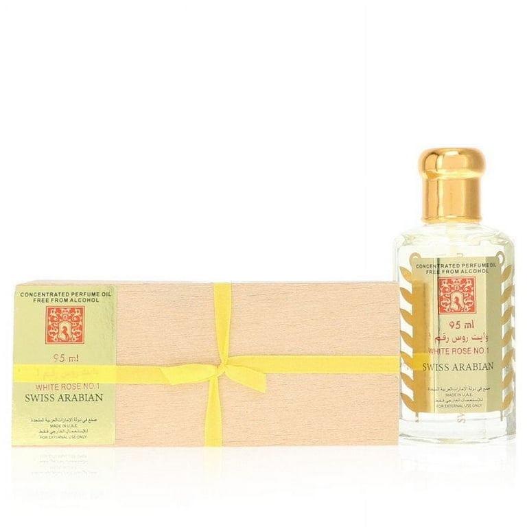 White Rose No 1 Concentrated Perfume Oil Free From Alcohol (Unisex) By Swiss Arabian - 3.21 oz White Rose No 1 Concentrated Perfume Oil Free From Alcohol (Unisex) By Swiss Arabian - 3.21 oz