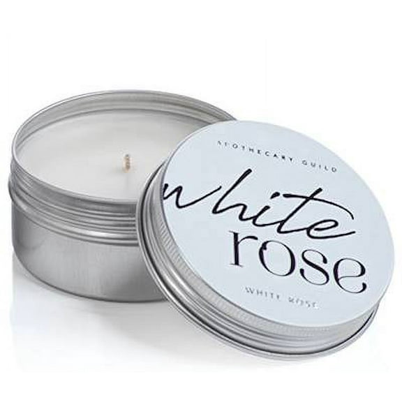 White Rose Zodax Apothecary Guild Scented Tin Candle