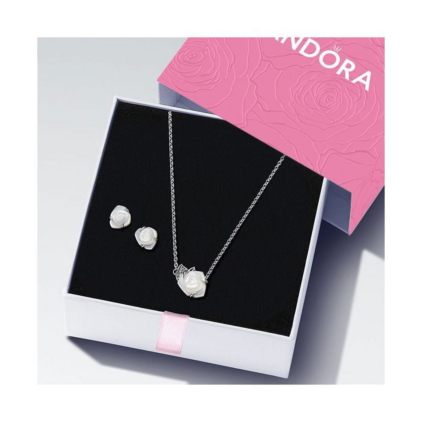 PANDORA White Rose in Bloom Jewelery Gift Set