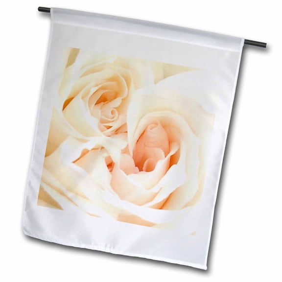 3dRose, White Rose - marriage, wedding, wedding day, save the date, engagement, bridal shower, rose, 12 x 18 inch Garden Flag