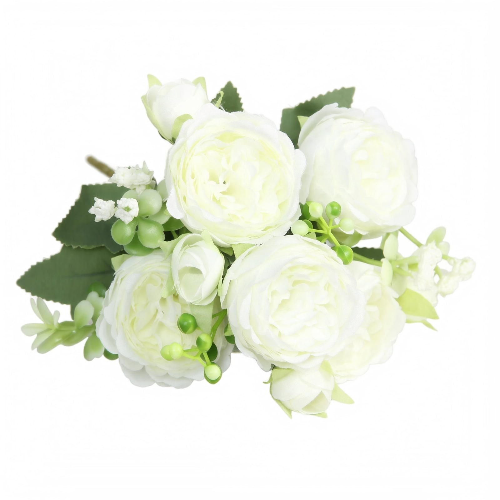 White Roses Artificial Flowers, Faux Flowers for Vase for Home Decor White Roses Artificial Flowers, Faux Flowers for Vase for Home Decor