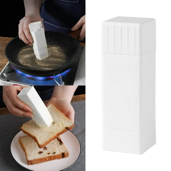 White Rotating Butter Applicator Stick,Extendable and Sanitary Butter Spreader for Kitchen