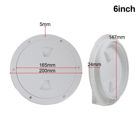 White Round Access Hatch for Boats with Detachable Cover and Easy Install