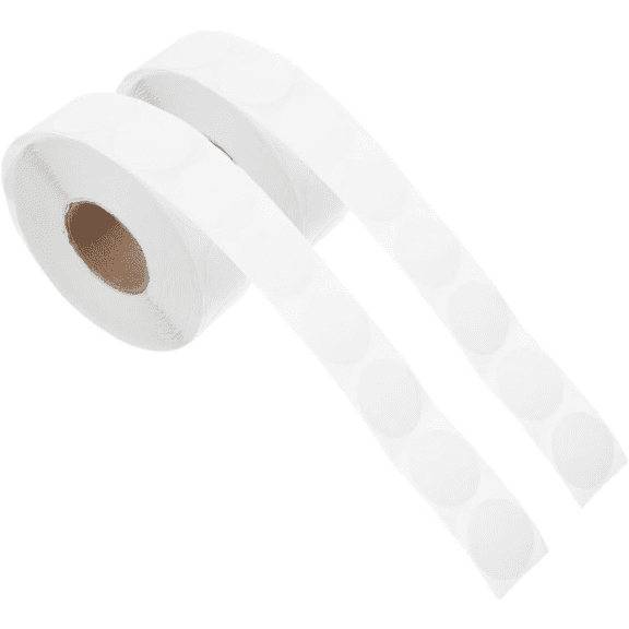 White Round Adhesive Dot Labels  1-Inch Coding Tags & Stickers for Office, Classroom, Home & Warehouse Organization (RL 2 PCS)