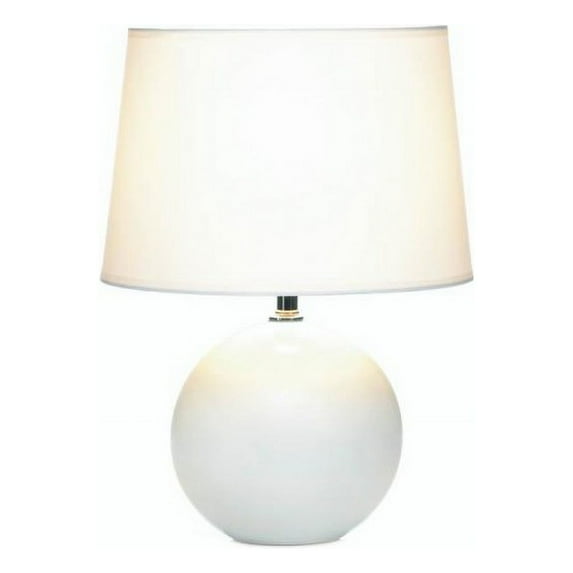 White Round Base Table Lamp
