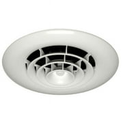 White Round Ceiling Diffuser and 6 in. Boot with Rotary Damper