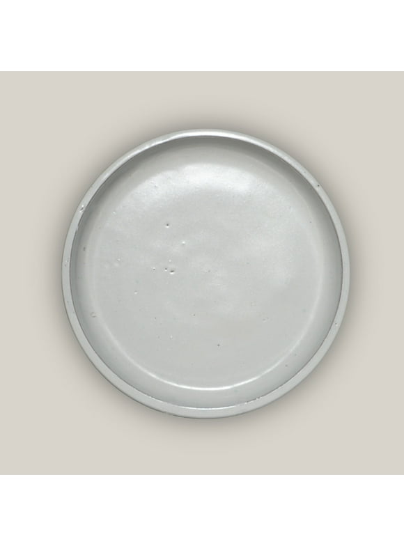 White Round Ceramic Saucer - FREE SHIPPING