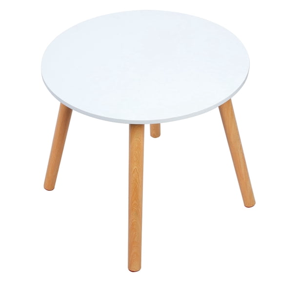 Rlietter White Round Dining Table Easy Assembly for 2-3 People Small Spaces