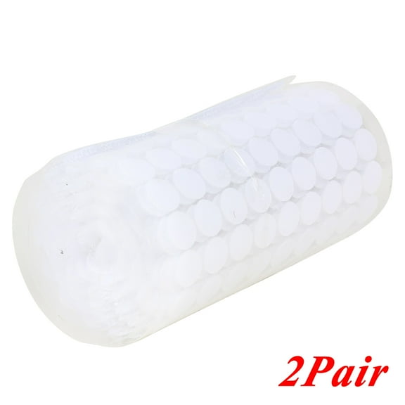 White Round Dots Sticky Back Hook and Loop Pair 450 Pairs 10mm Self Adhesive