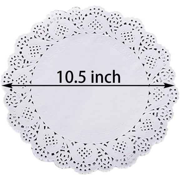 White Round Lace Paper Doilies - 10.5 inch Doilies Decorative Paper,150 PCS