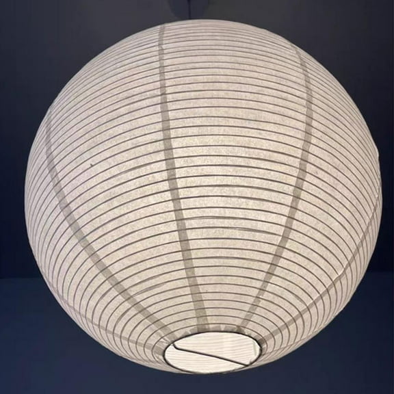 White Round Paper Lampshade, Replacement Ball Lanterns Lamps Paper Lantern Ceiling Light Cover for Parties Weddings Coffee Shop Decoration
