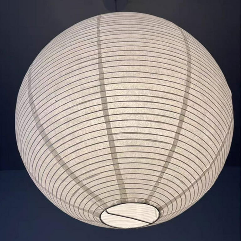 White Round Paper Lampshade Replacement Ball Lanterns Lamps Paper Lantern Ceiling Light Cover for Parties Weddings Coffee Shop Decoration